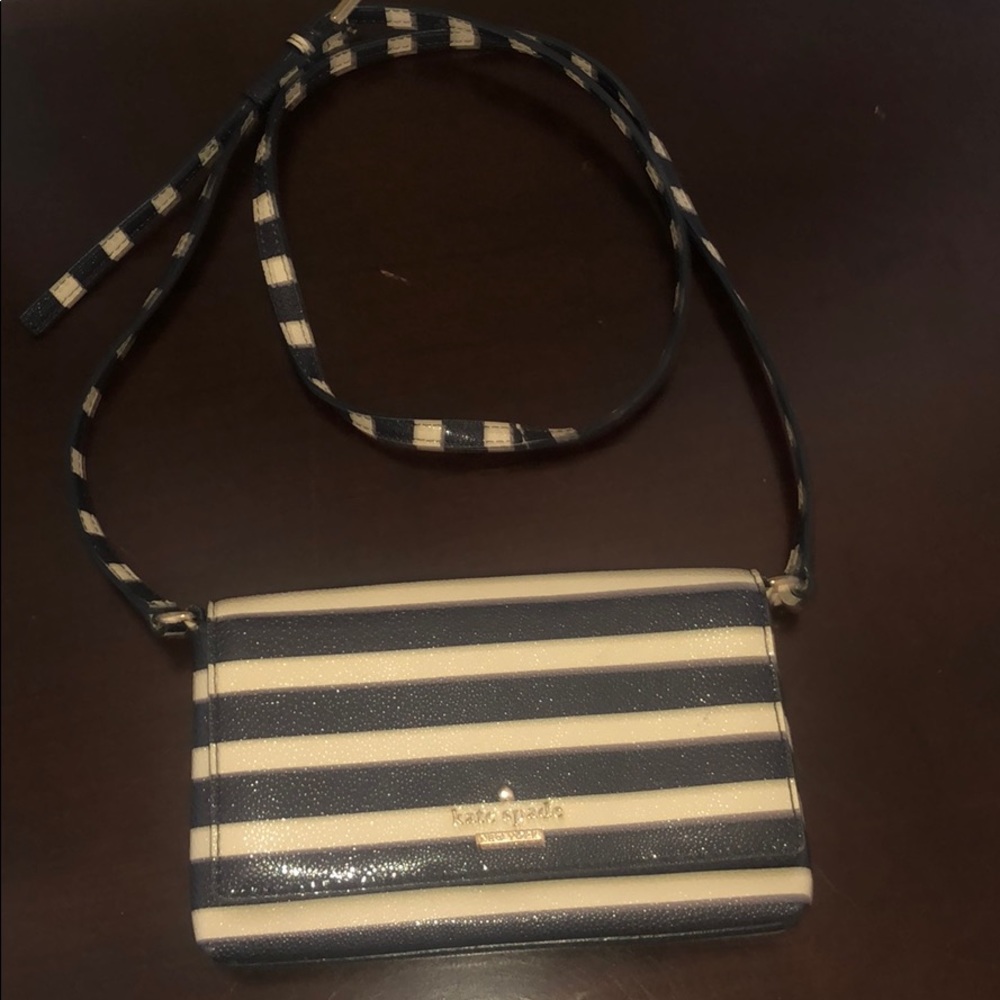 Blue and White Small Kate Spade Crossbody Handbag - Picture 1 of 4